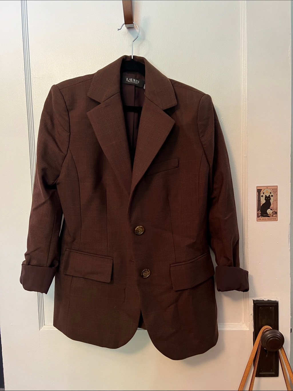 Lauren Ralph Lauren Brown Two-Button Blazer
